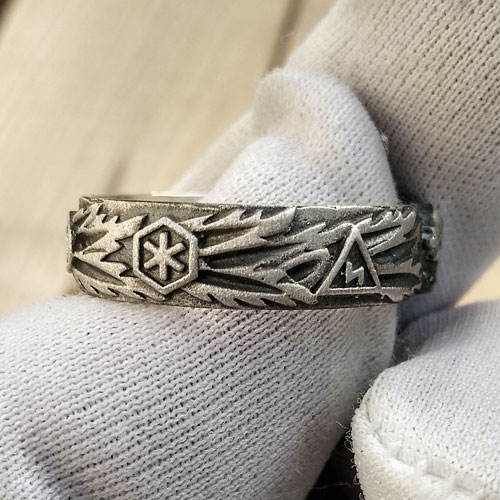 SS Totenkopf Ring Replica Ehrenring Honour Ring Size USA 12